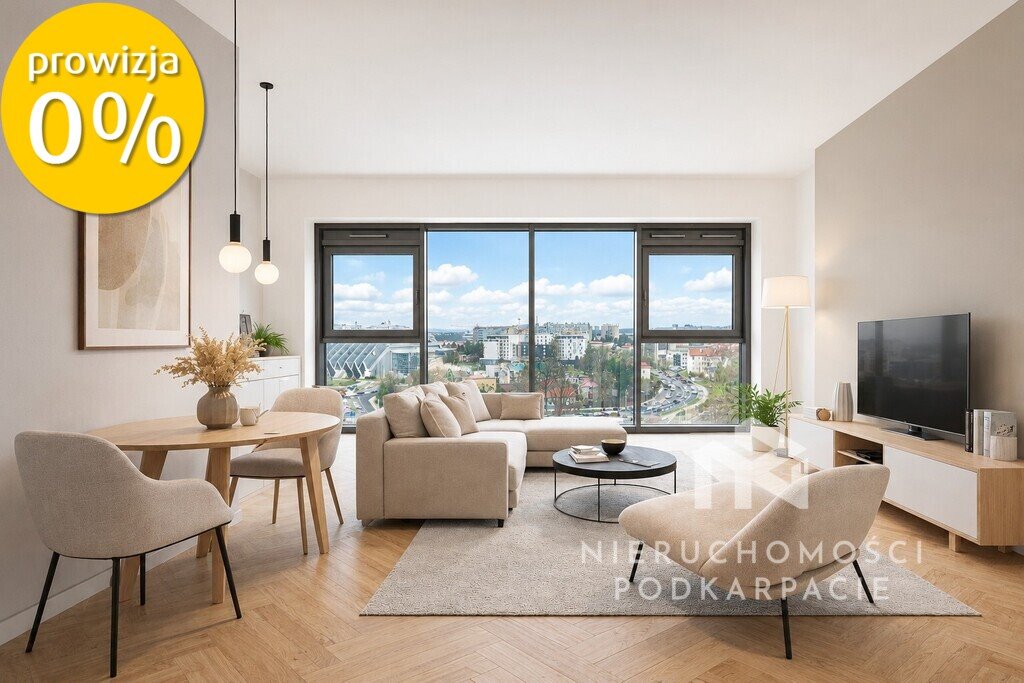 Zapraszam do 3-pokojowego mieszkania z widokiem na Wisłok i Zamek Rzeszów, Fryderyka Szopena  62m2 Foto 1