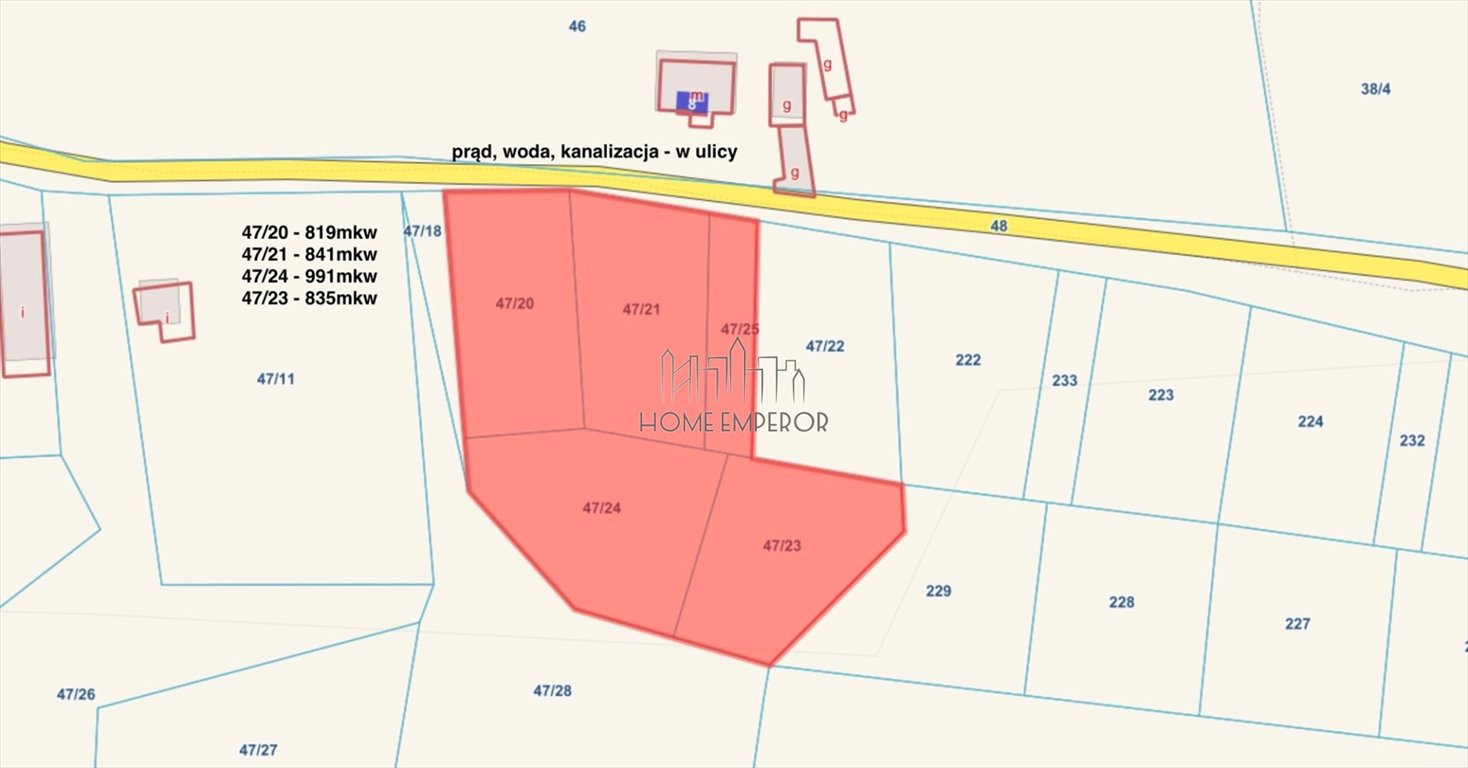 Działki w drugiej linii z dostępem do mediów - 819-991 m² Dargoleza  992m2 Foto 1