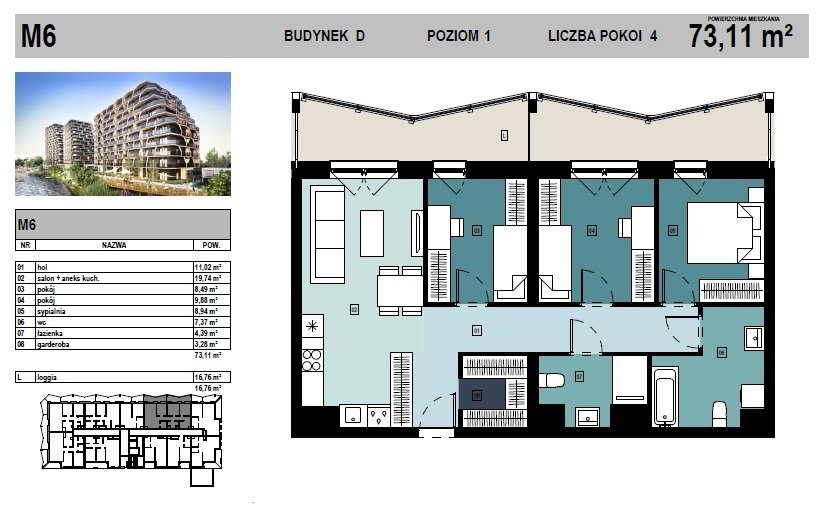 Mieszkanie czteropokojowe  na sprzedaż Rzeszów, Eugeniusza Kwiatkowskiego  73m2 Foto 2