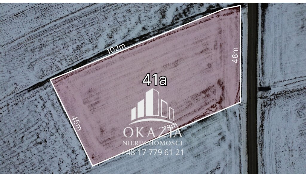 Działka 41 arów pod dom w spokojnej okolicy z mediami Niechobrz  4 100m2 Foto 1