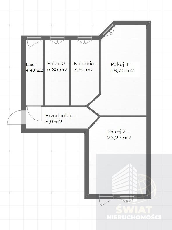 Mieszkanie trzypokojowe na sprzedaż Szczecin, Śródmieście-Centrum, ks. Piotra Ściegiennego  71m2 Foto 10