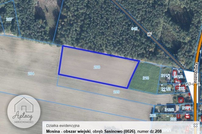 Do sprzedania działka rolna 13 893 m² w Sasinowie Sasinowo  13 893m2 Foto 1