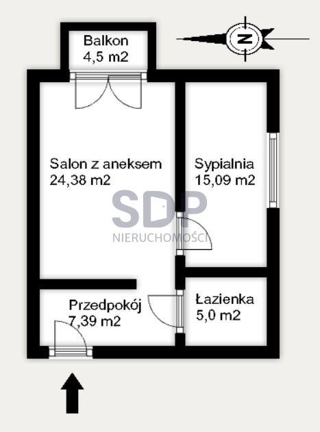 Mieszkanie dwupokojowe na sprzedaż Wrocław, Psie Pole, Poświętne, Kamieńskiego Macieja  52m2 Foto 7