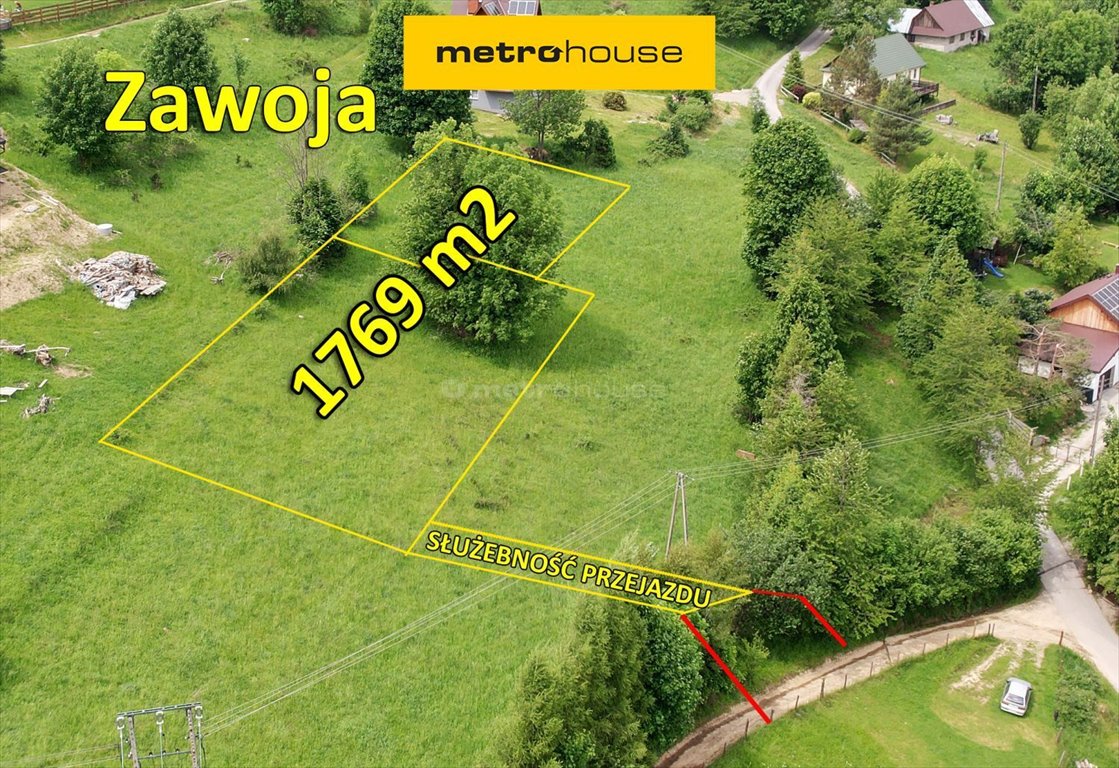 Na sprzedaż działka 1769 m² z widokiem na góry i las Zawoja  1 769m2 Foto 1