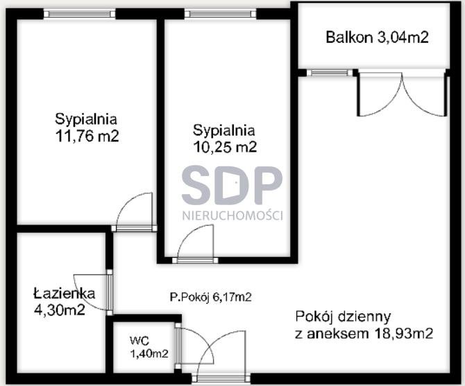 Mieszkanie trzypokojowe na sprzedaż Wrocław, Psie Pole, Zakrzów, Zatorska  53m2 Foto 2