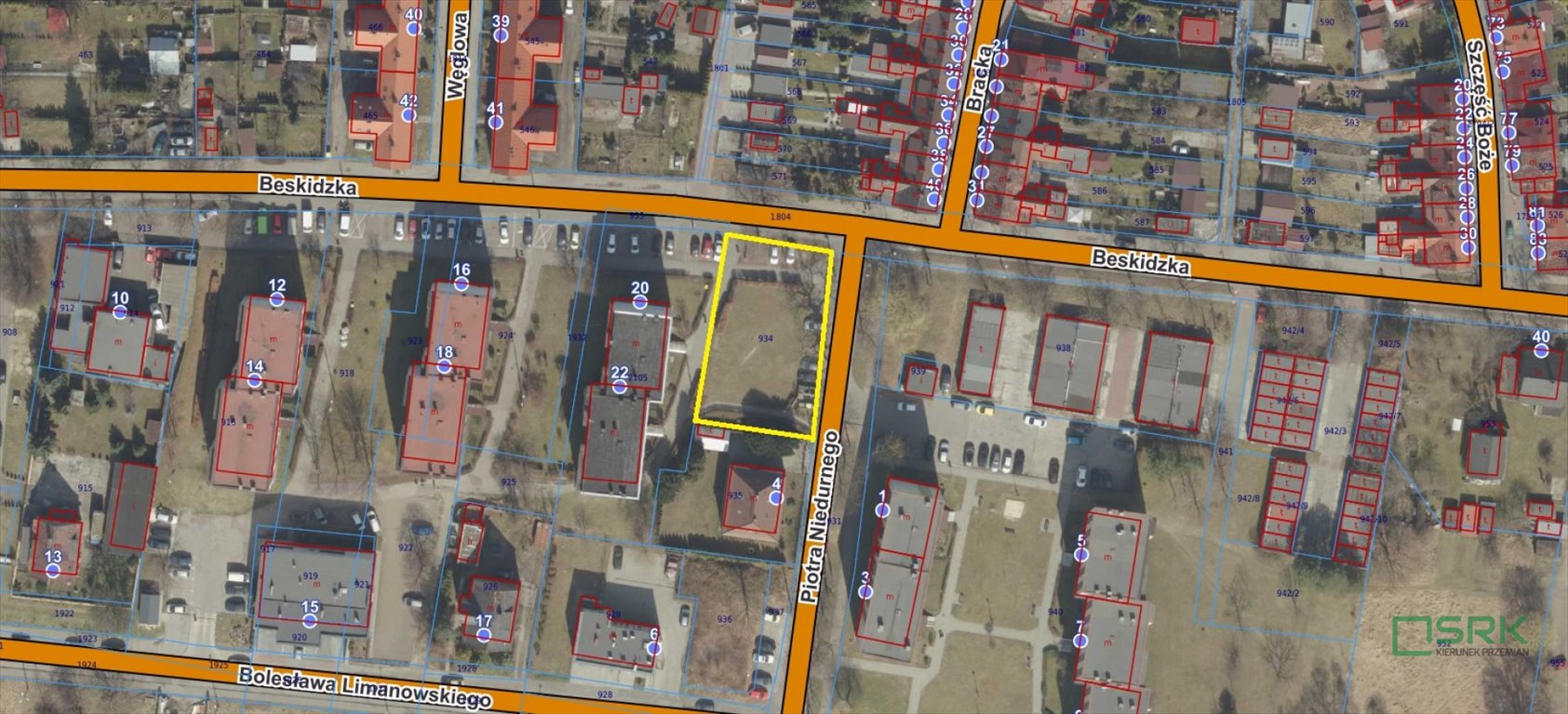 Działka 879 m² pod zabudowę wielorodzinną w Gliwicach Gliwice, Piotra Niedurnego  879m2 Foto 1