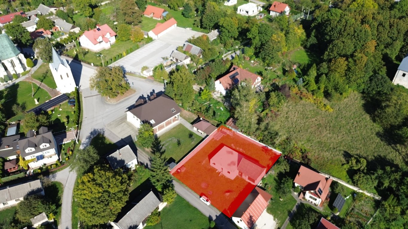 Działka 977 m2 z pozwoleniem na dom w Száncu - stan surowy Busko-Zdrój, Szaniec, Źródłowa  977m2 Foto 1