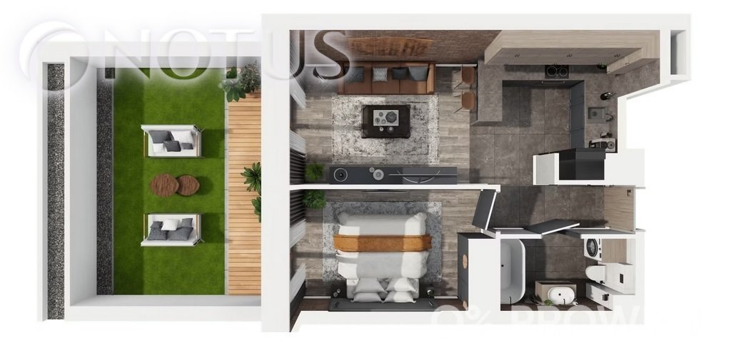 Mieszkanie dwupokojowe na sprzedaż Kraków, Podgórze, gen. Henryka Dąbrowskiego  42m2 Foto 1