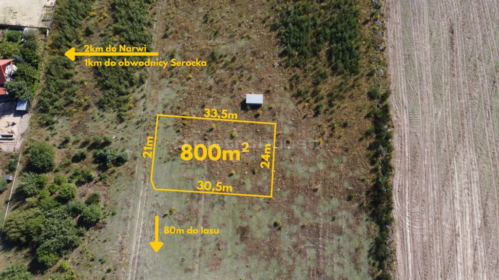 Działka budowlana 800 m² w Serocku – spokój i bliskość natury Serock  800m2 Foto 1