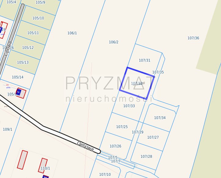 Działka 1110 m² pod dom i usługi w Osinach. Osiny, Dębowa  1 110m2 Foto 1