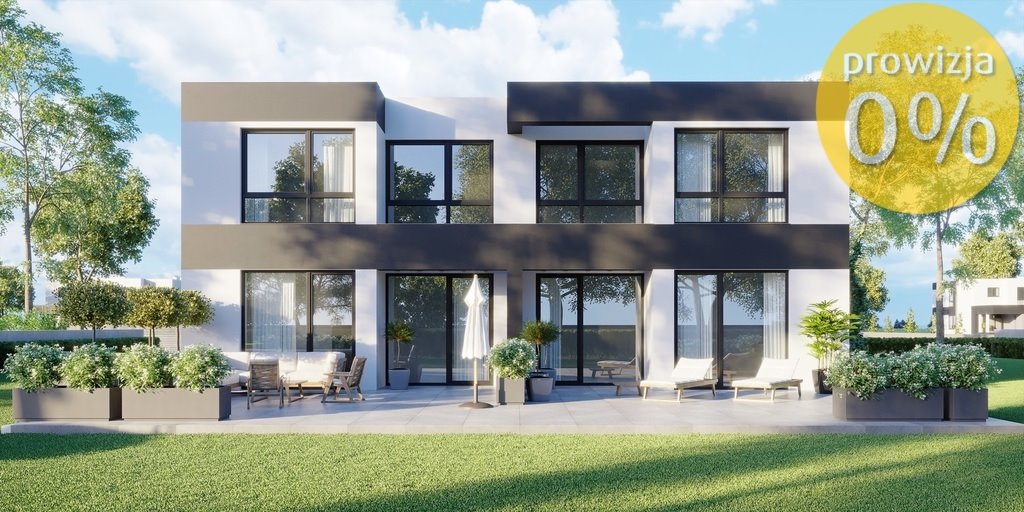 Segment narożny z ogródkiem, nowoczesny dom w Lake Village Nowa Wola  112m2 Foto 1