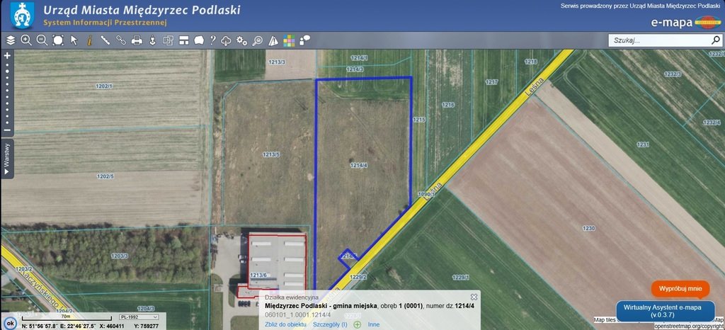Działka pod nowoczesne usługi i produkcję, 1,0452 ha Międzyrzec Podlaski, Leśna  10 452m2 Foto 1