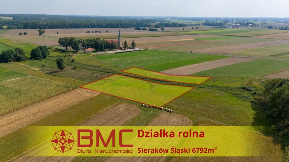 Działka rolna na sprzedaż Sieraków Śląski, Wyzwolenia  6 792m2 Foto 1