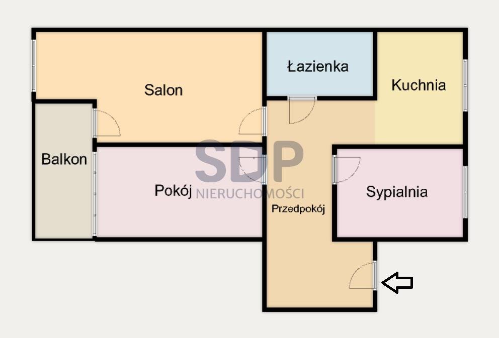 Mieszkanie trzypokojowe na sprzedaż Wrocław, Fabryczna, Gądów, Szybowcowa  60m2 Foto 2