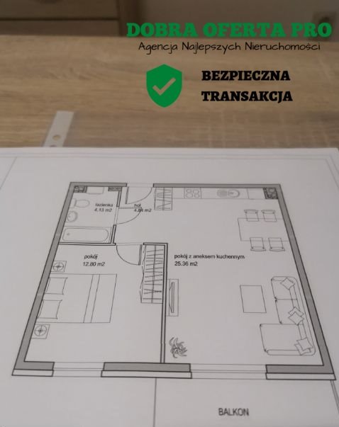 Mieszkanie dwupokojowe na sprzedaż Gdańsk, Brzeźno, Jana Karola Chodkiewicza  47m2 Foto 5