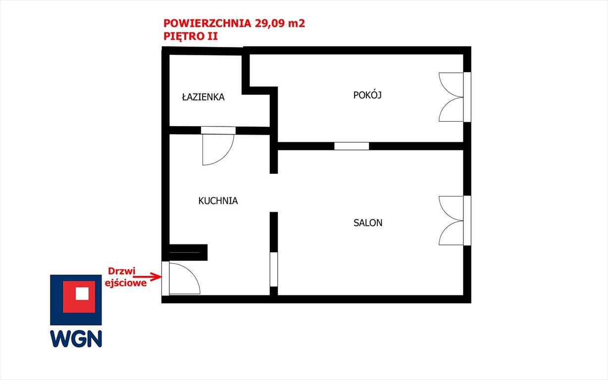 Mieszkanie dwupokojowe na sprzedaż Legnica, Kopernik, 2 Armii Wojska Polskiego  29m2 Foto 2