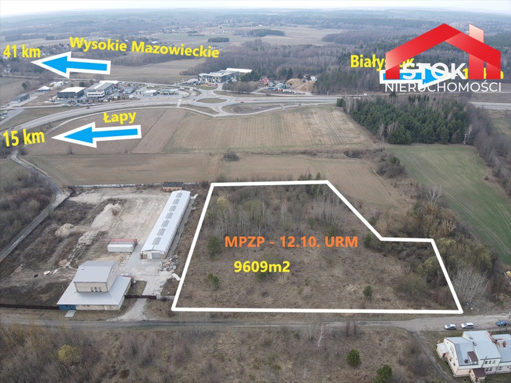 Działki pod zabudowę usługową i mieszkaniową, media w drodze Markowszczyzna, Koło Cegielni  9 609m2 Foto 1