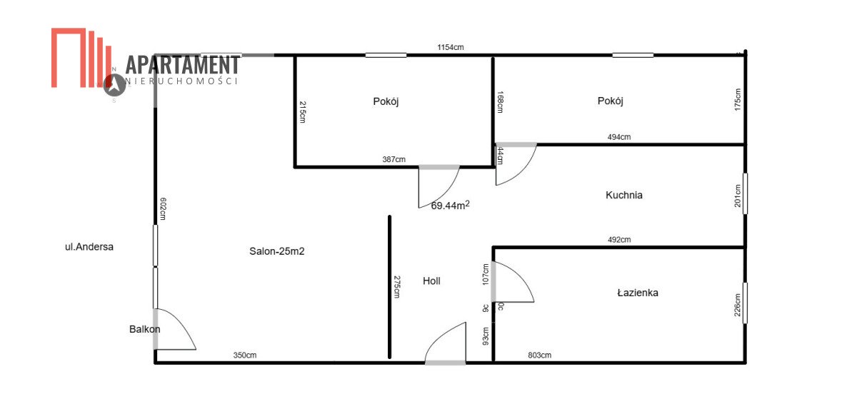 Mieszkanie trzypokojowe na sprzedaż Iława  60m2 Foto 15