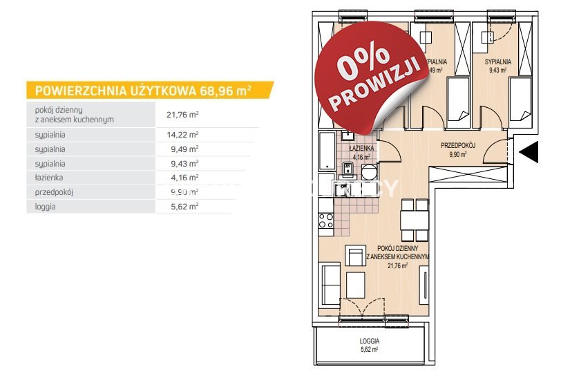 Mieszkanie czteropokojowe  na sprzedaż Kraków, Podgórze Duchackie, Wola Duchacka, Kamieńskiego - okolice  69m2 Foto 1