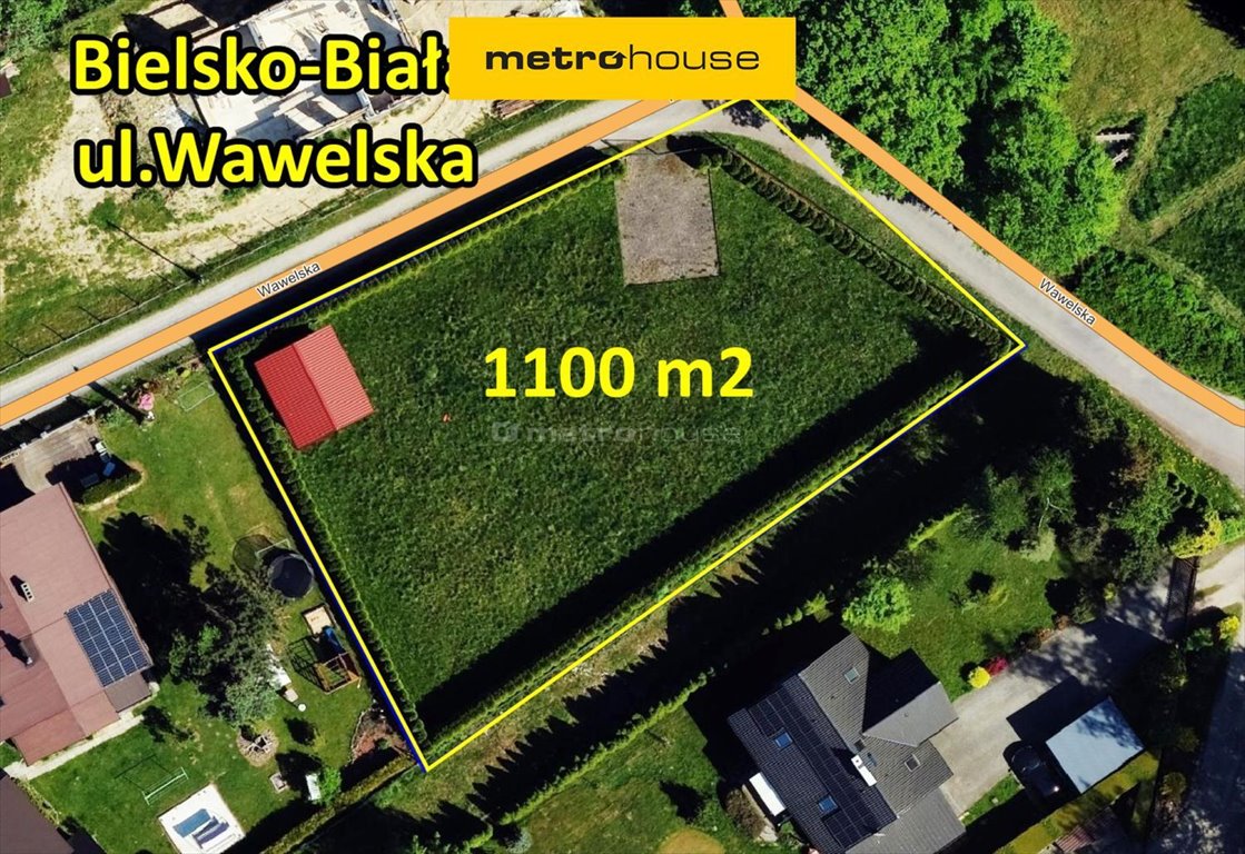 Do sprzedania działka 1100 m² w Bielsko-Białej z mediami Bielsko-Biała, Wawelska  1 100m2 Foto 1