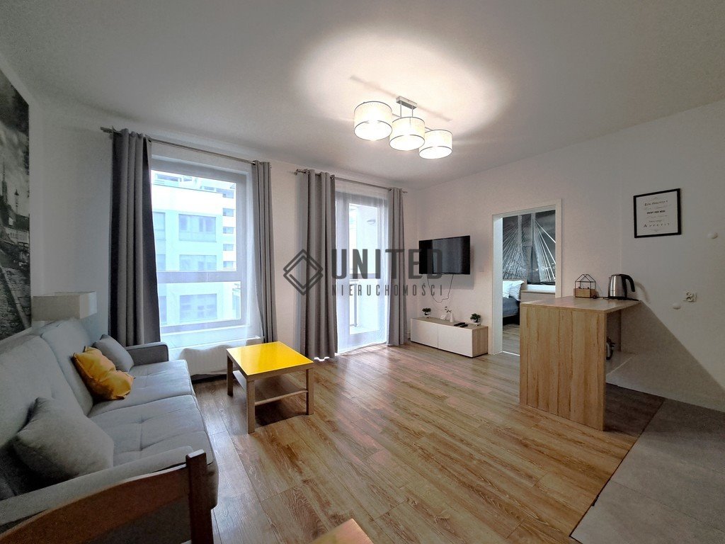 Ekskluzywny 2-pokojowy apartament w Odra Tower, centrum Wrocławia Wrocław, Stare Miasto, gen. Władysława Sikorskiego  43m2 Foto 1
