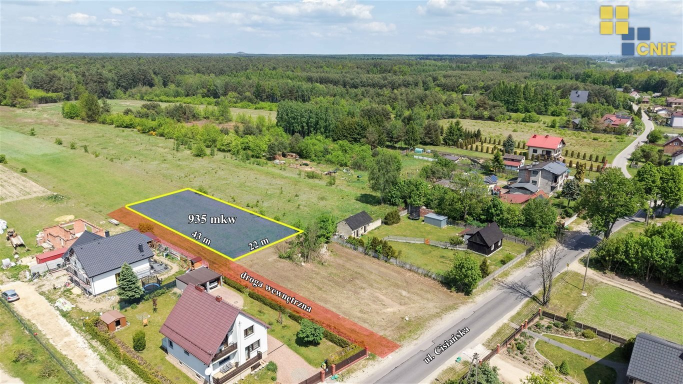 Działka budowlana 935 m² w Cisie, spokój i natura - polecam! Cisie, Cisie  935m2 Foto 1