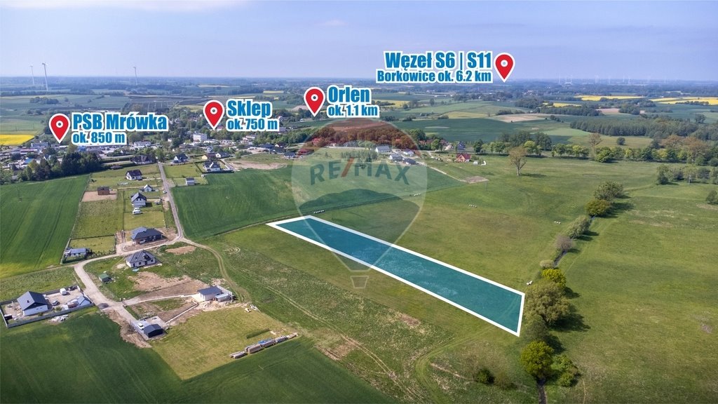 Działka 6105 m² pod domy jednorodzinne blisko morza Będzino  6 105m2 Foto 1