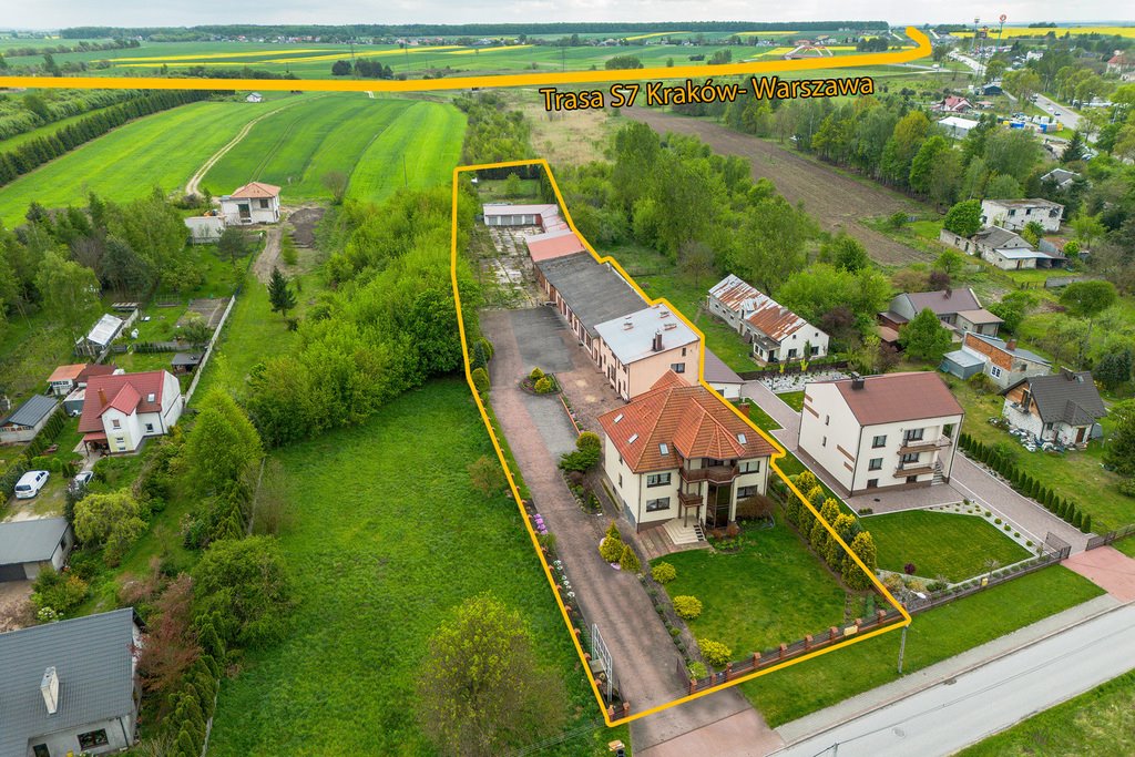 Dom 443m² i baza pod firmę przy trasie S7 Jędrzejów, Jasionka  443m2 Foto 1