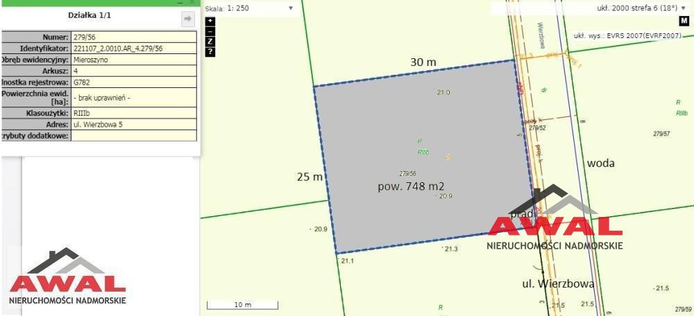 Działka budowlana na sprzedaż Mieroszyno, Wierzbowa  748m2 Foto 15