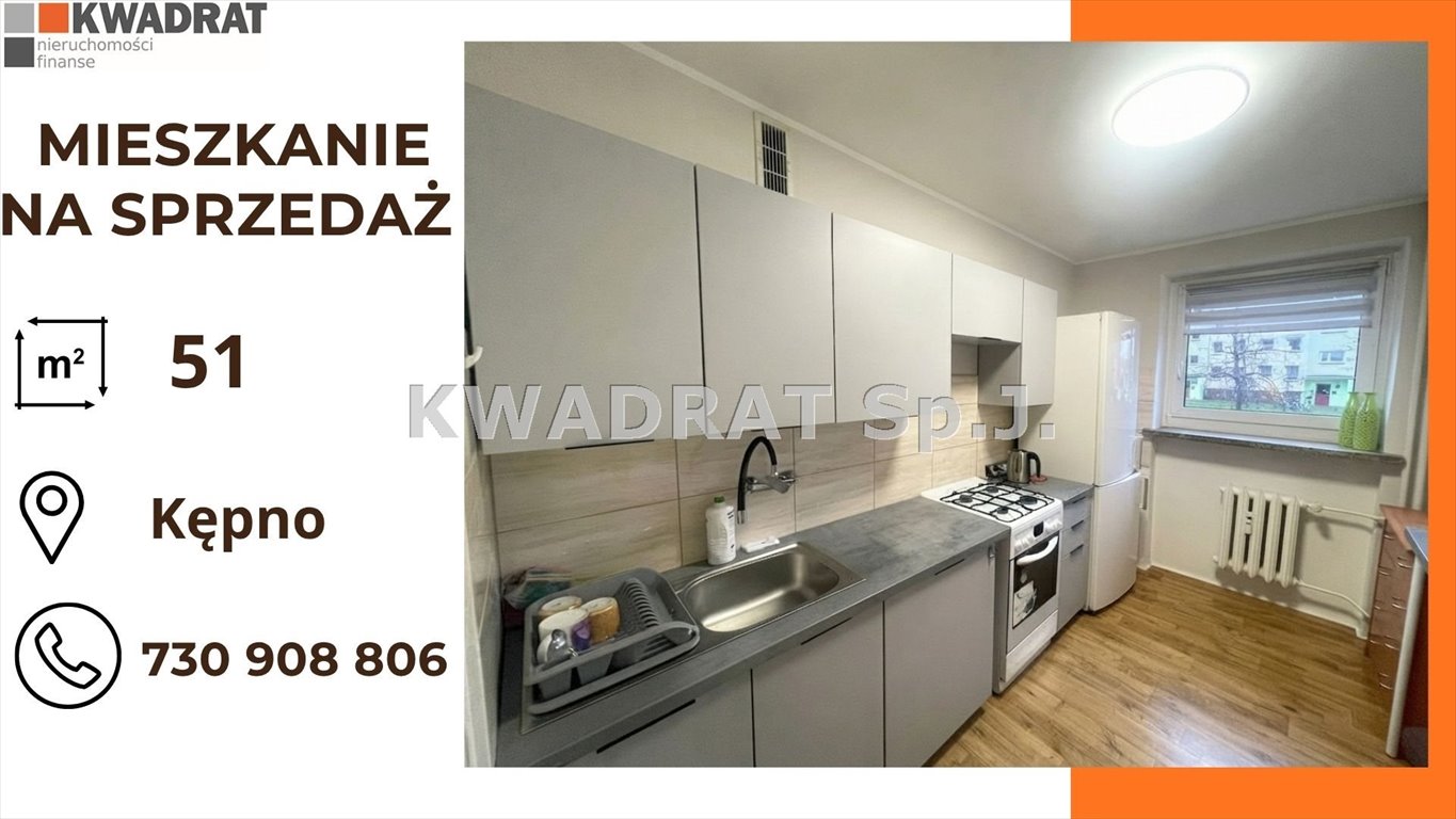 Przestronne 2-pokojowe mieszkanie z balkonem w centrum Kępna - zapraszam Kępno  51m2 Foto 1