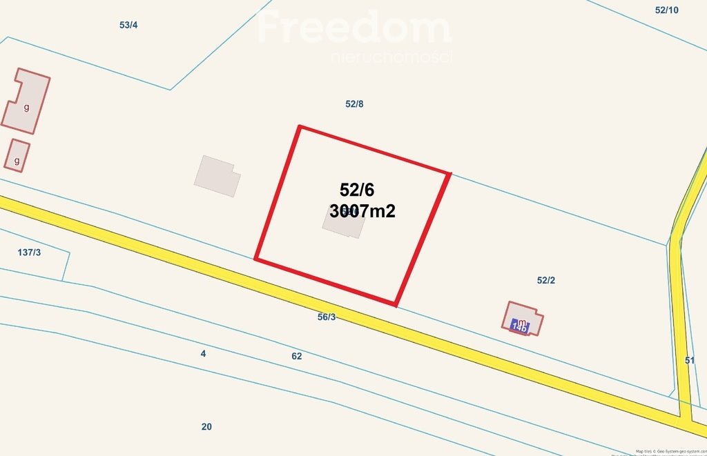 Na sprzedaż działka 3007 m² z pozwoleniem na budowę w Dworku Dworek  3 007m2 Foto 1