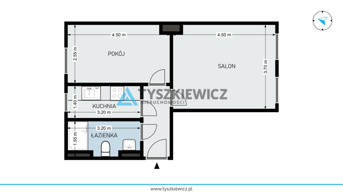 Mieszkanie dwupokojowe na sprzedaż Miastko, Podlaska  44m2 Foto 2