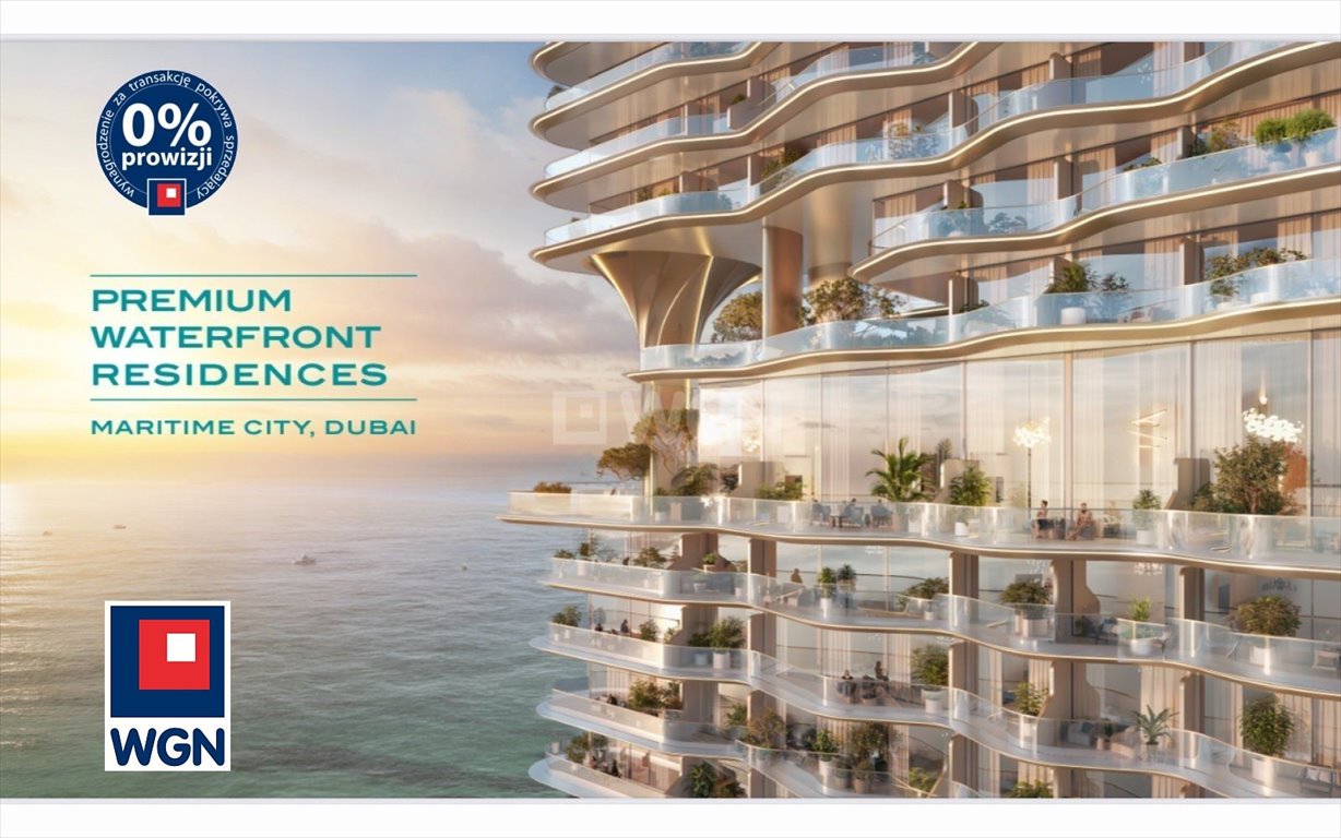 Sprzedam nowoczesny 1 syp. apartament z pełnym umeblowaniem i parkingiem Zjednoczone Emiraty Arabskie, Dubaj Wyspa Maritime City, Wyspa Maritime City, Maritime City  56m2 Foto 1