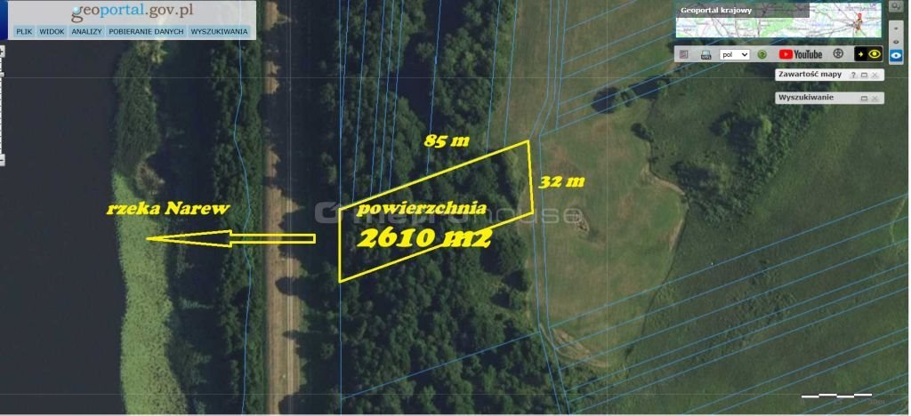 Atrakcyjna działka rolna nad Narwią w Łachy 11 748 m2 Łacha, Księcia Witolda  11 748m2 Foto 1