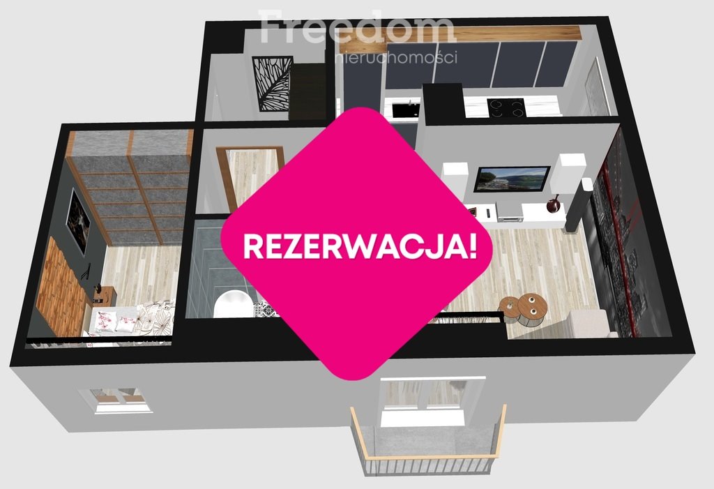 Mieszkanie dwupokojowe na sprzedaż Częstochowa, al. Aleja Niepodległości  42m2 Foto 3