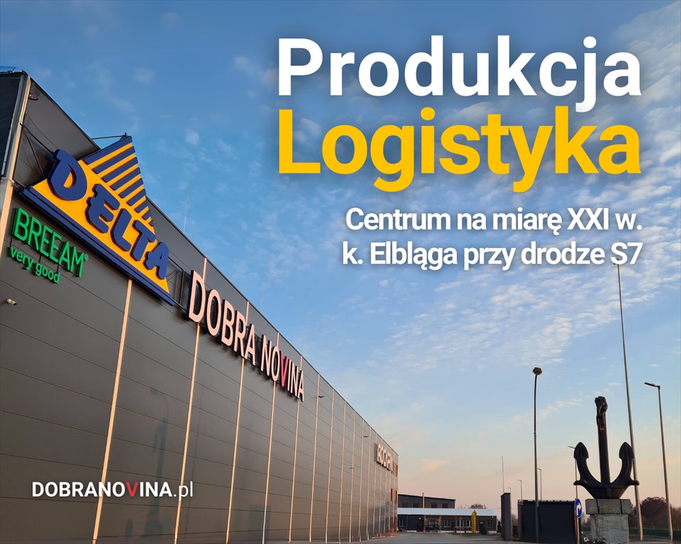 Zapraszam do wynajmu nowoczesnego magazynu 1000 m² z suwnicami Elbląg, Nowina 32  1 000m2 Foto 1