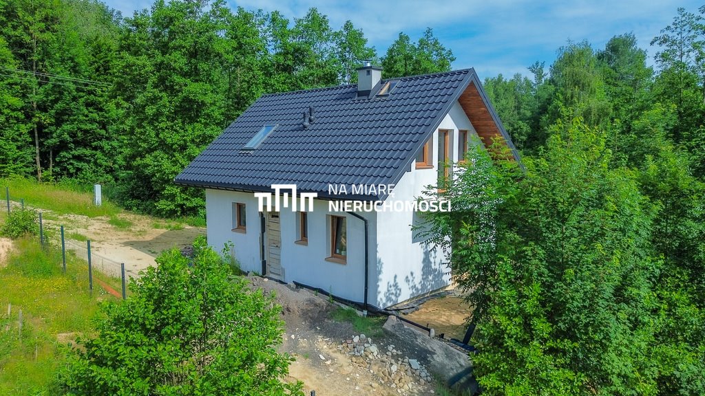 Zapraszam do obejrzenia nowoczesnego domu 70 m² z ogrodem w stanie surowym zamkniętym Grzegorzówka  70m2 Foto 1