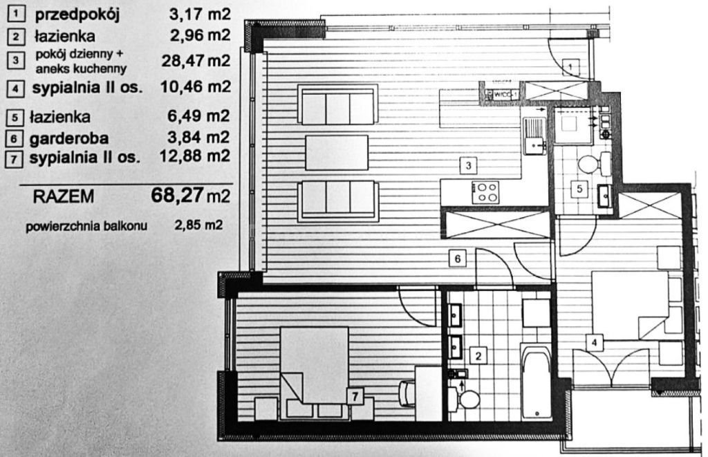 Mieszkanie trzypokojowe na sprzedaż Kraków, Czyżyny, Centralna  67m2 Foto 23