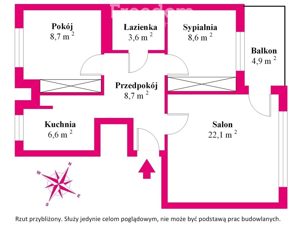 Mieszkanie trzypokojowe na sprzedaż Opole, Kaliska  65m2 Foto 13