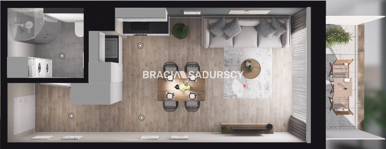 Nowoczesne mieszkanie 28,78 m² w Dębnikach z miejscem parkingowym Kraków, Dębniki , Dębniki, Babińskiego  29m2 Foto 1