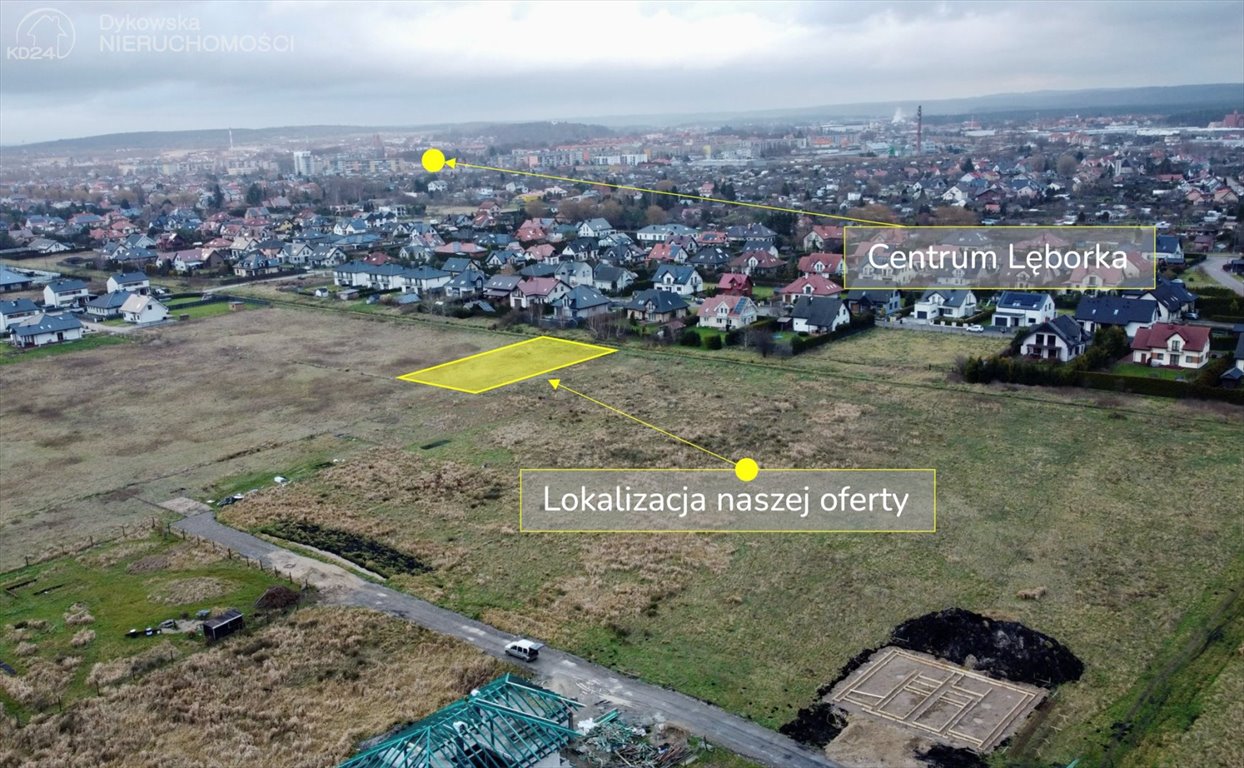 Działka budowlana 1171 m² z pozwoleniem na dom w Lęborku Lębork, Artylerzystów  1 171m2 Foto 1