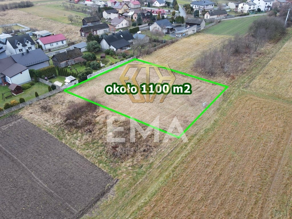 Działka pod dom w Rzerzęczycach, 1100 m², media, spokojna okolica Rzerzęczyce, Pogodna  1 100m2 Foto 1