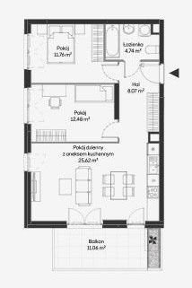 Przestronne 3-pokojowe mieszkanie na Mokotowie z dostępem do metra Warszawa, Mokotów, Służewiec, Zdziechowskiego  63m2 Foto 1