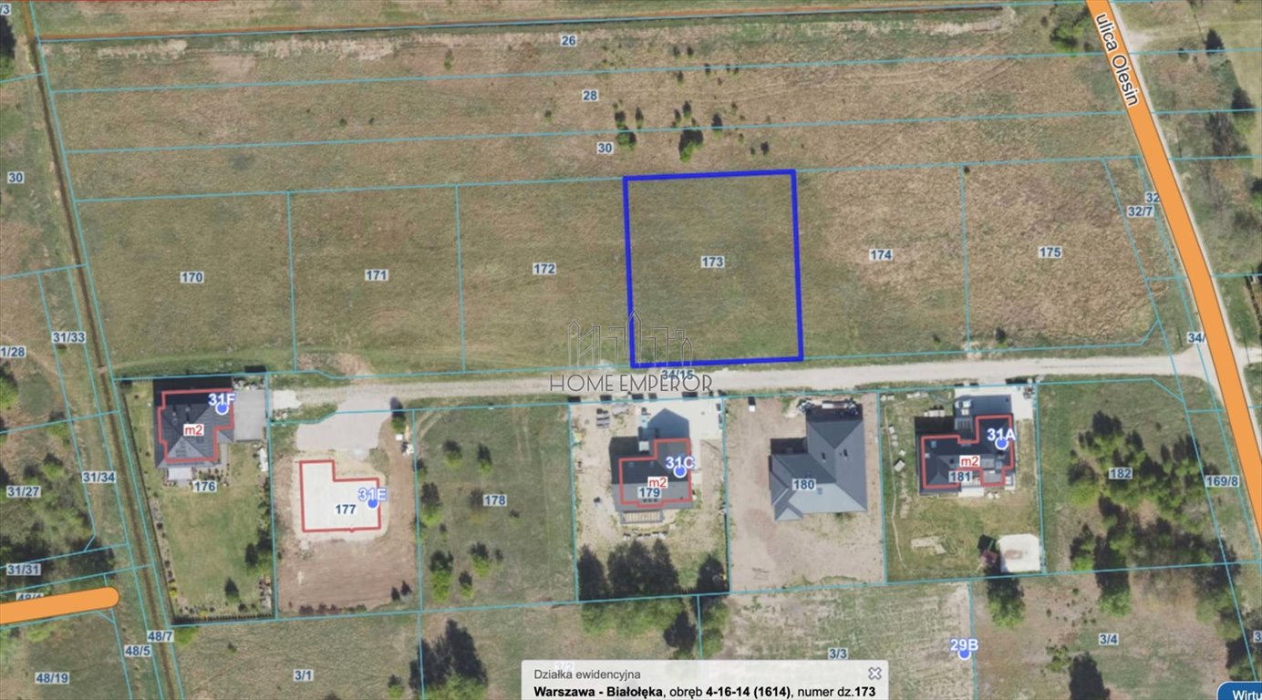 Działka pod dom jednorodzinny z warunkami zabudowy, 1 249 m² Warszawa, Białołęka, Olesin, Olesin  1 249m2 Foto 1