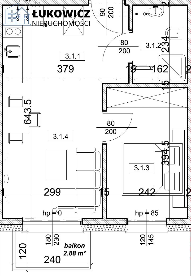 Mieszkanie dwupokojowe na sprzedaż Czechowice-Dziedzice  34m2 Foto 17