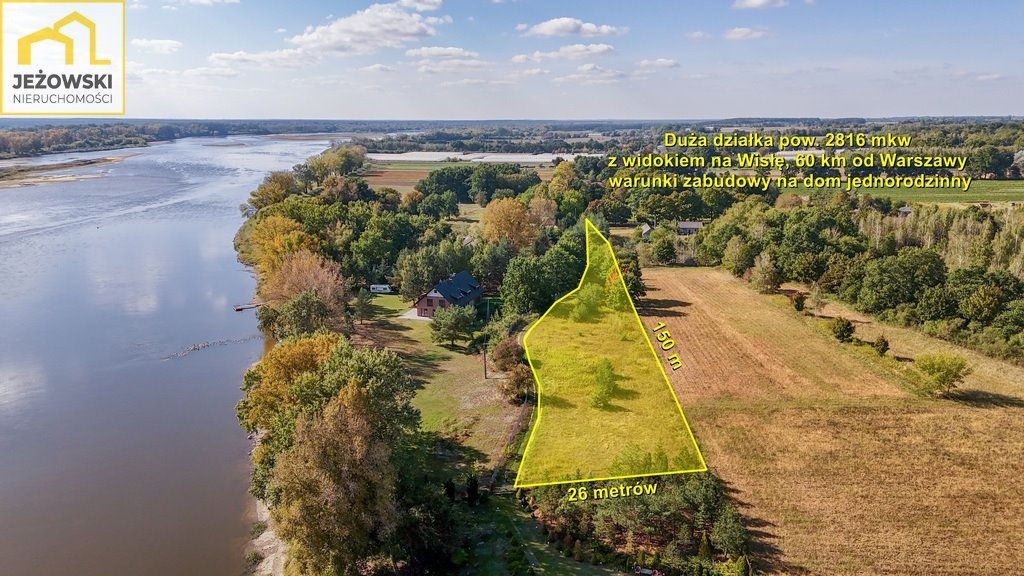 Działka z widokiem na Wisłę, 2816 m², warunki zabudowy Miączyn  2 816m2 Foto 1