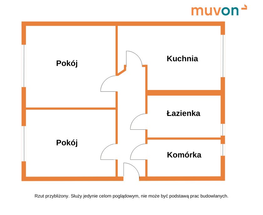 Mieszkanie dwupokojowe na sprzedaż Łabiszyn  55m2 Foto 11