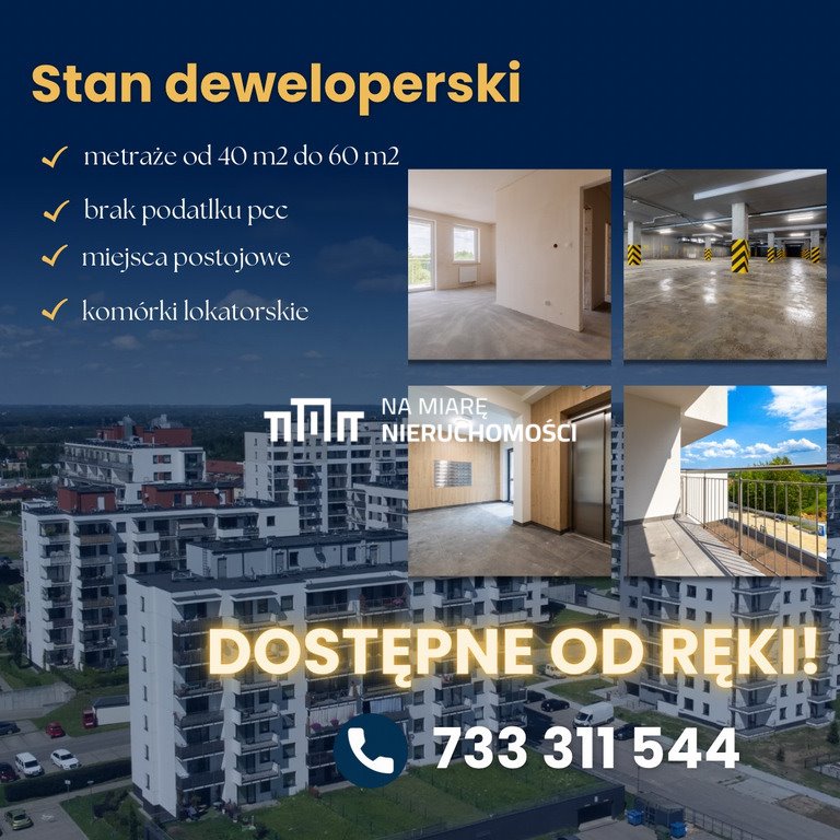 Polecam nowoczesne 42,5 m² z logotermą i garażem w Rzeszowie Rzeszów, Św. Kingi  43m2 Foto 1