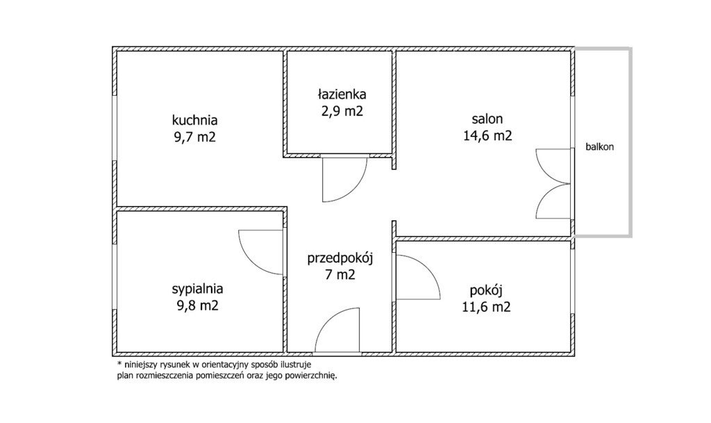 Mieszkanie trzypokojowe na sprzedaż Ulnowo  57m2 Foto 15