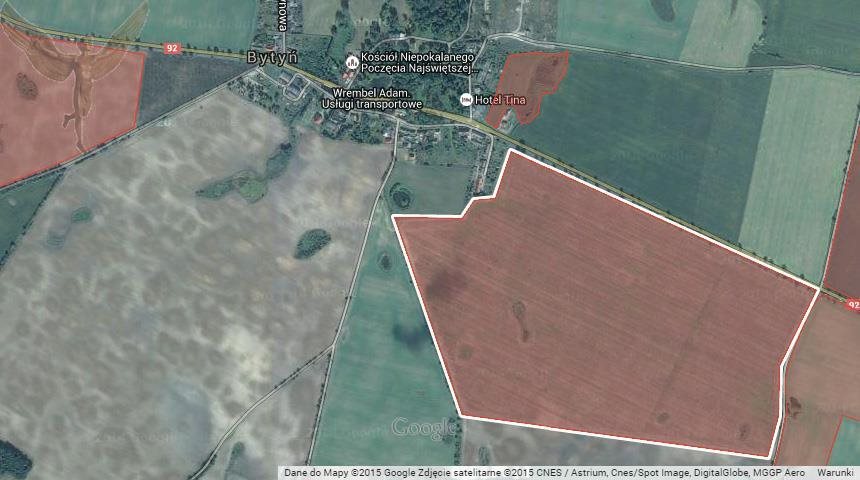 Działka inwestycyjna 70 ha przy DK 92, uzbrojona Bytyń  500 000m2 Foto 1